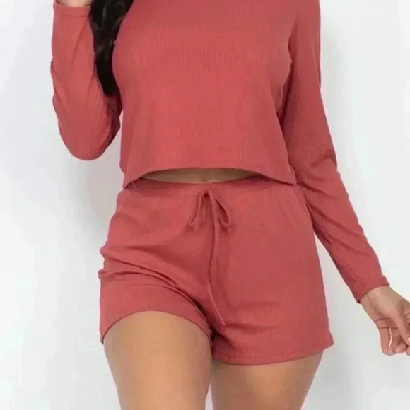 Ribbed Long Sleeves Lounge Set - Picture 3 of 3